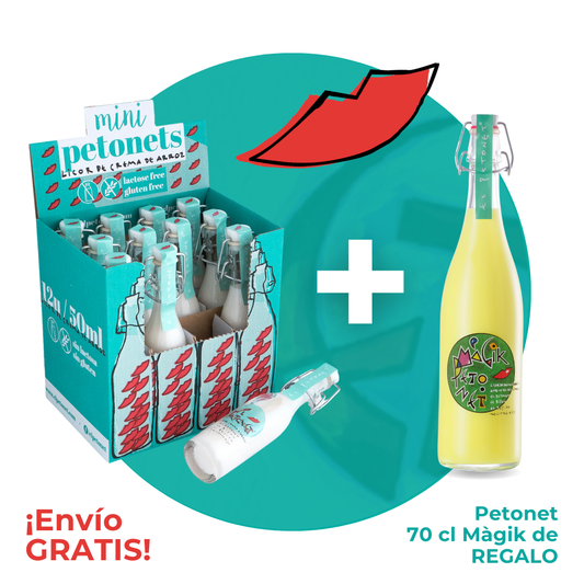Caja 12 u. Mini Petonet + 1 Petonet Màgik 70 cl de REGALO